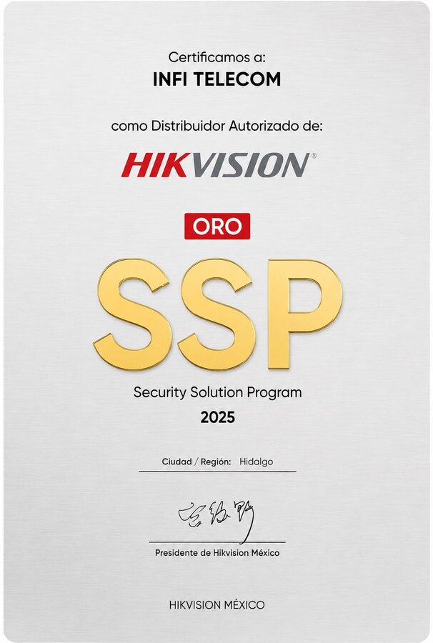 Certificado Distribuidor Oro SSP 2025 Hikvision