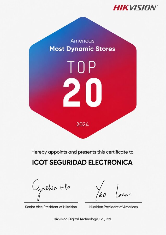 Certificado Top 20 Most Dynamic Stores Américas 2024